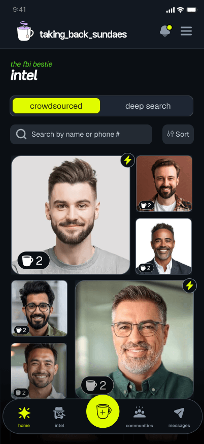 tea app screen